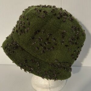 Norbu Canada Green Wool Mix Bucket Hat